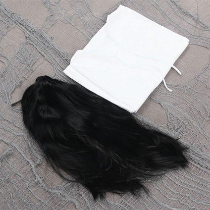 Halloween female ghost Sadako costume — scale reference