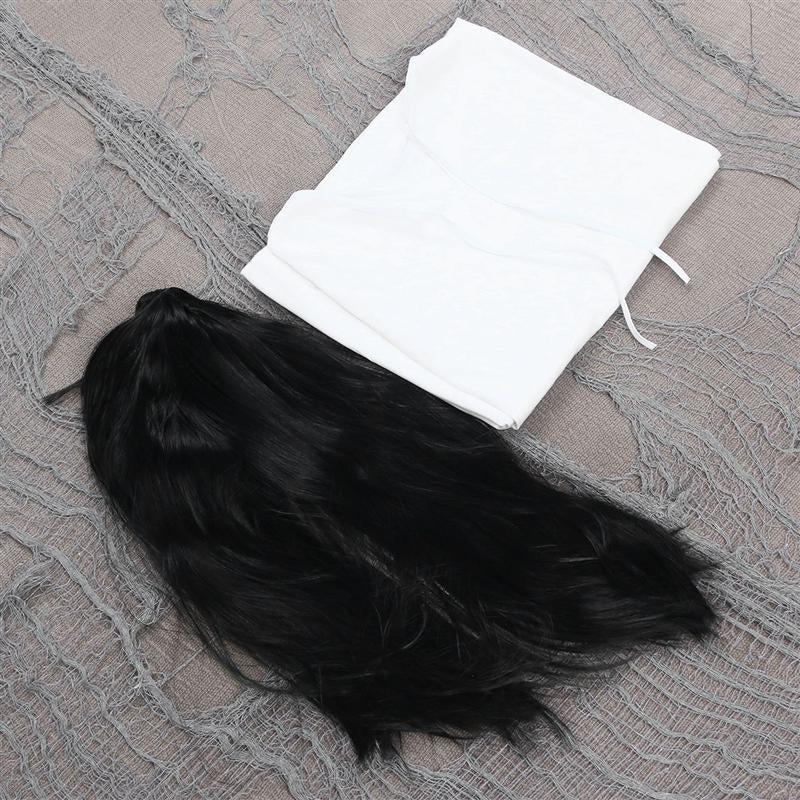 Halloween female ghost Sadako costume — scale reference