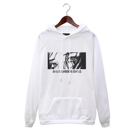 Women's Hoodie Anime Crying Girl Sweatshirt — side view