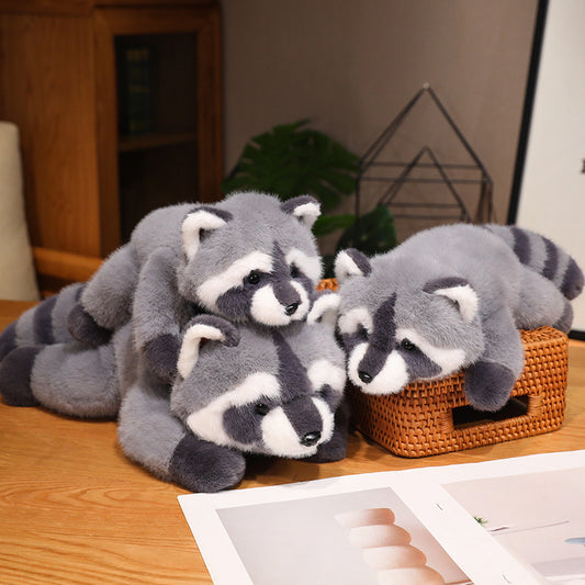 Cute Lying Raccoon Plush Doll | Magic Stories