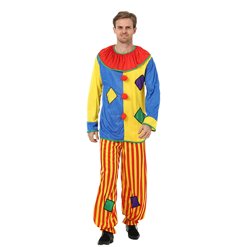 Halloween Costume Clown Performance Set — back view