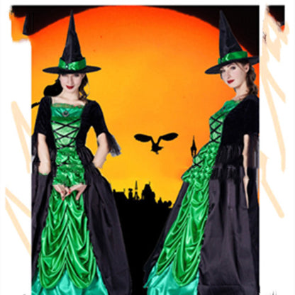 Halloween Women's Witch Green Dress | Magic Stories