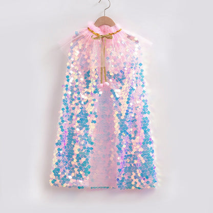 Children's Mermaid Sequin Princess Cape | Magic Stories