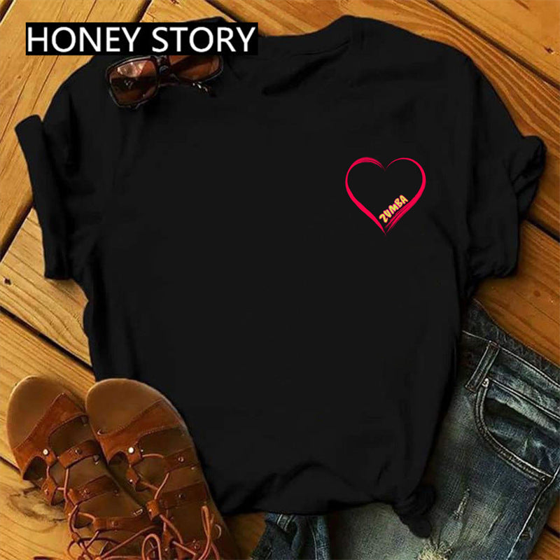 Dance Watercolor Printing Women's T-shirt | Magic Stories