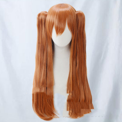 Double Ponytail Split Type High Temperature Silk Cosplay Wig — back view