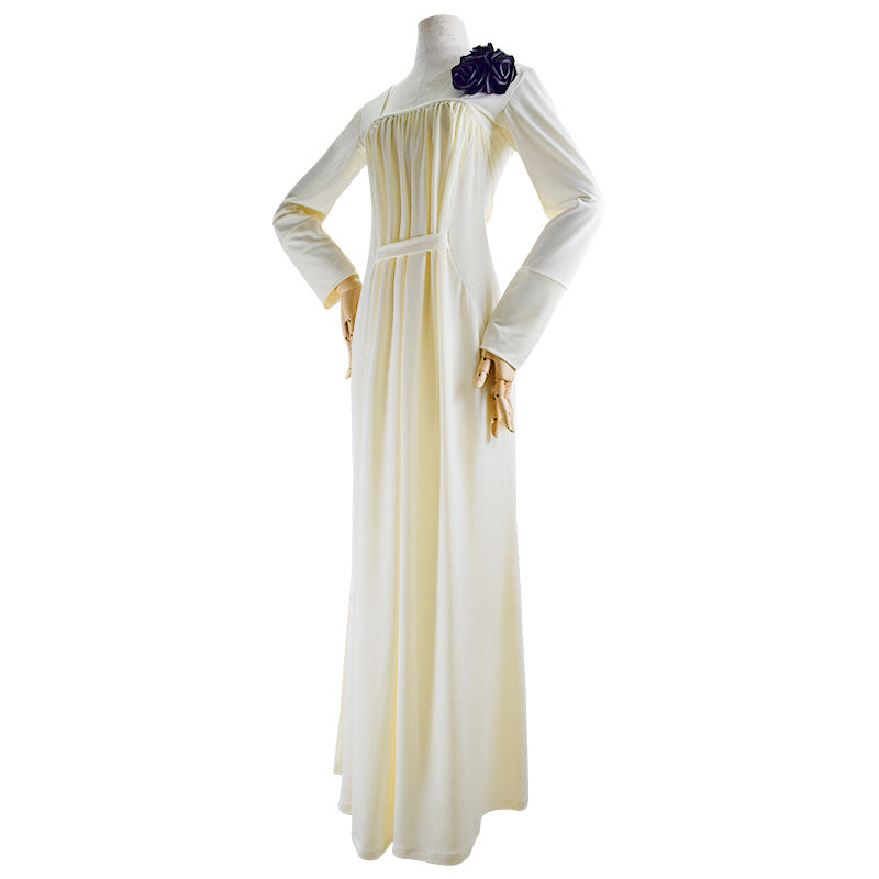 Female White Vampire Dress Halloween Costume — side view