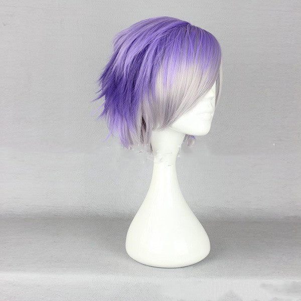 Gradient color cosplay wig — back view