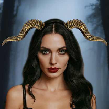 Cross-border New Halloween Festival Dress Up Devil Horn Headband DIY Assembly Cos Hair Accessories Props Can Be — detail