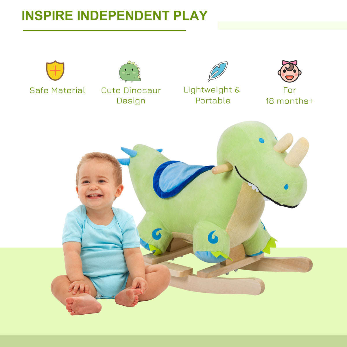Kids Plush Ride-On Rocking Horse Toy | Magic Stories