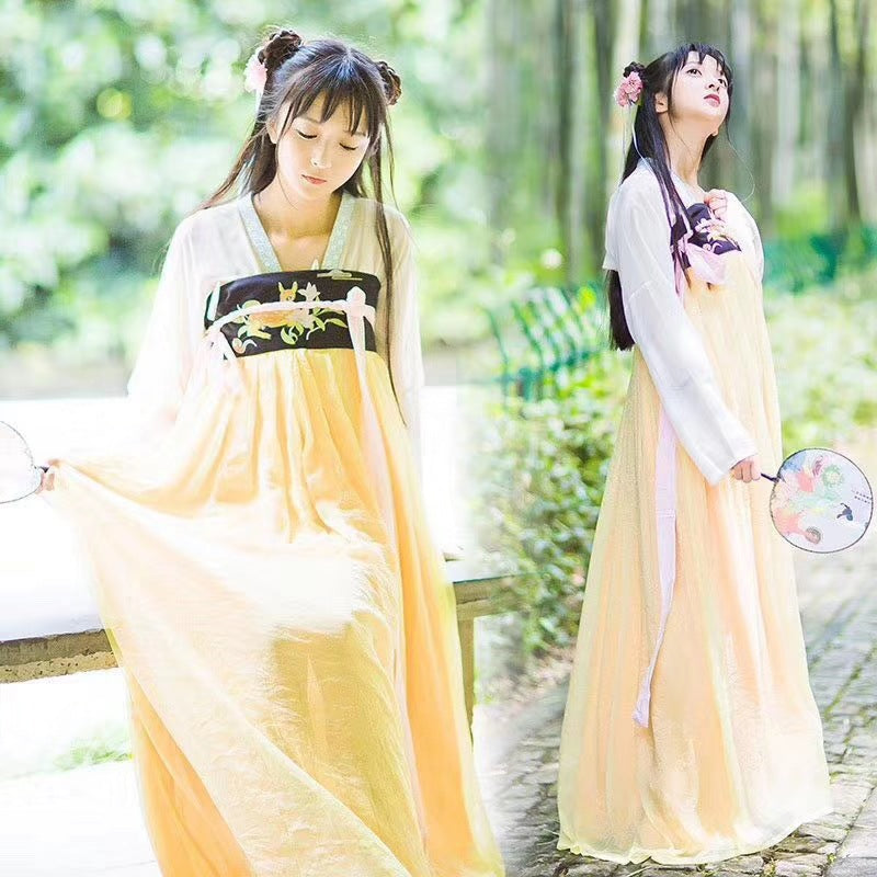 Changan Hometown Wei Jin Style Hanfu Womens ChineseStyle Daily Ancient Costume — scale reference