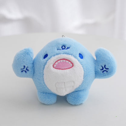 Shark Plush Toy Pendant Keychain Clothing Accessories — back view
