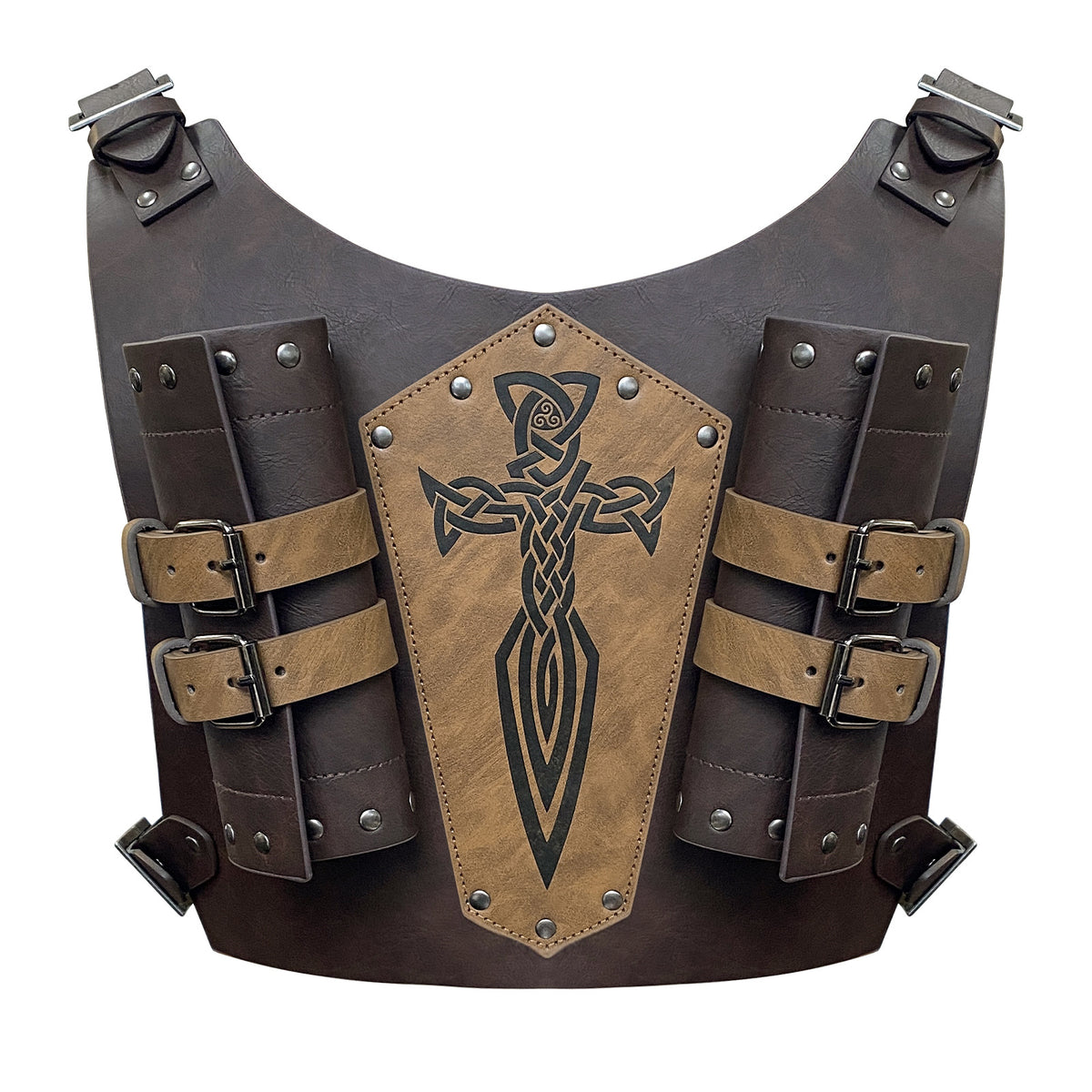 Medieval Strap Large Double Sword Set Retro COSPLAY Props — packaging