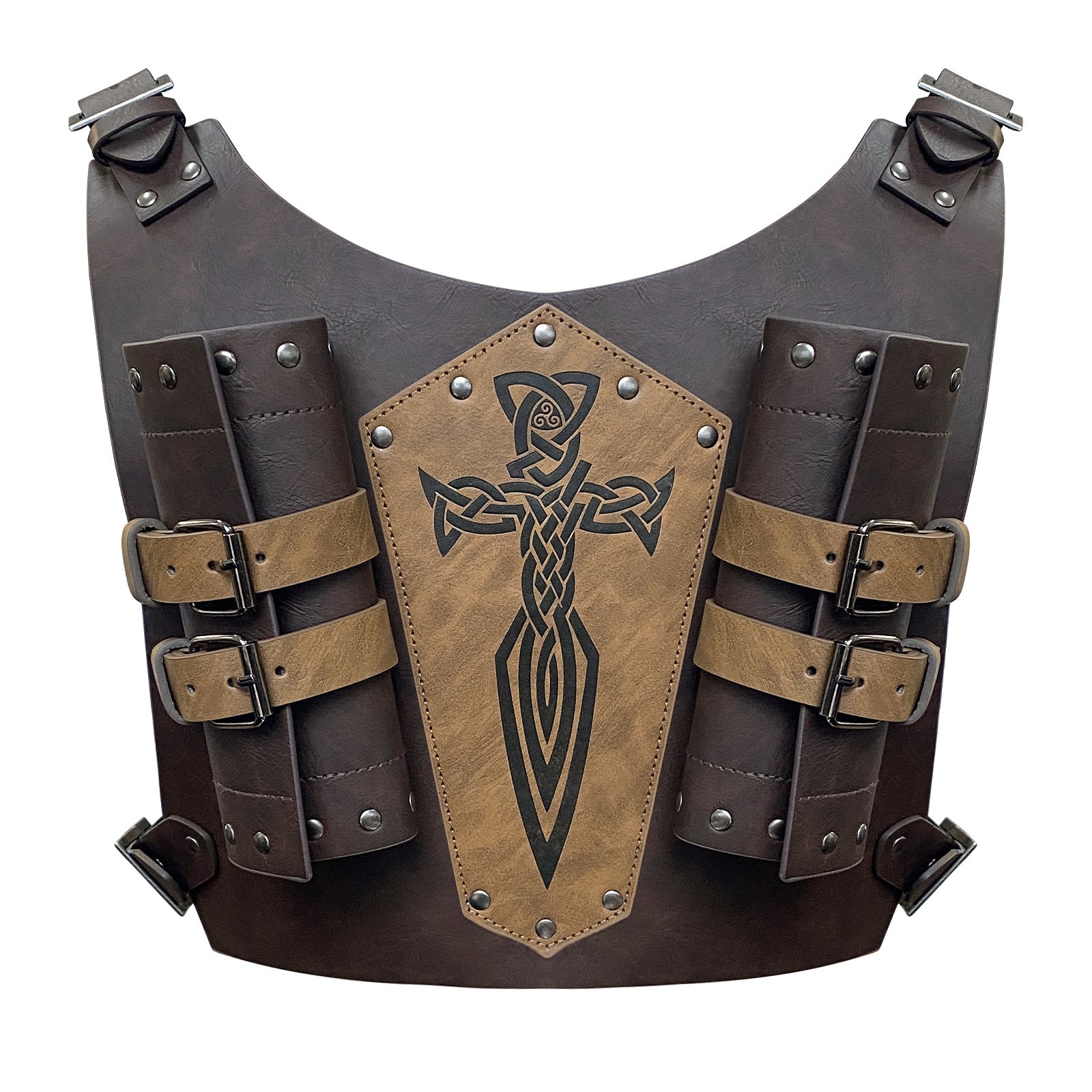 Medieval Strap Large Double Sword Set Retro COSPLAY Props — packaging