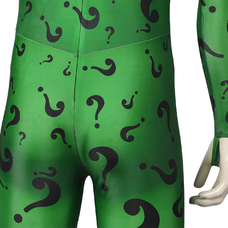 Batman Forever The Riddler Jumpsuit Cosplay Costume — back view