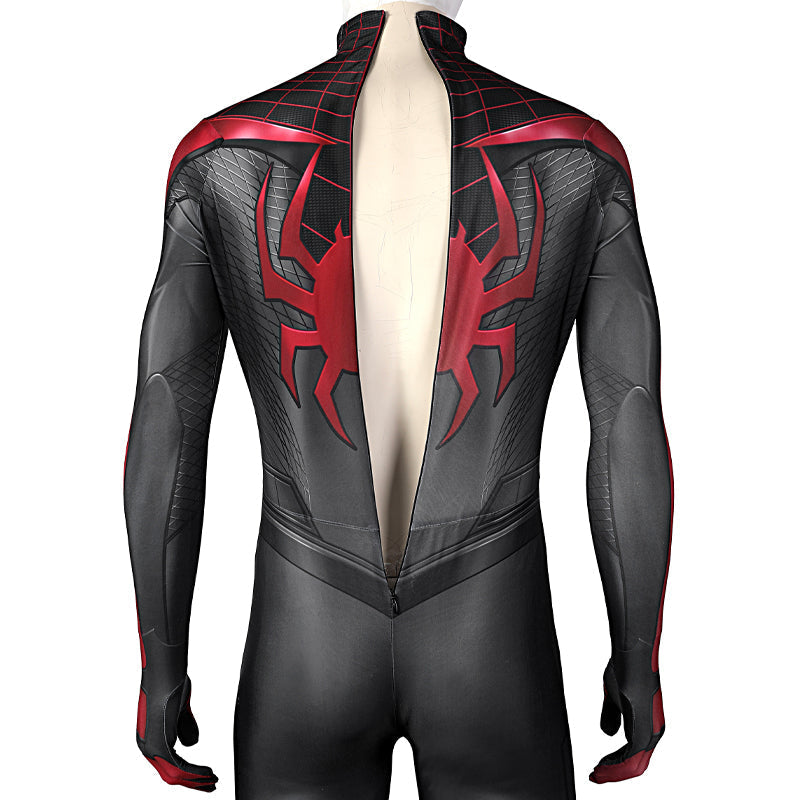 Spider-Man PS5 Miles Morales Jumpsuit Cosplay Costume — back view