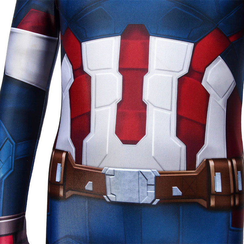 Avengers: Age of Ultron Captain America Kids Jumpsuit Cosplay Costumes — in use