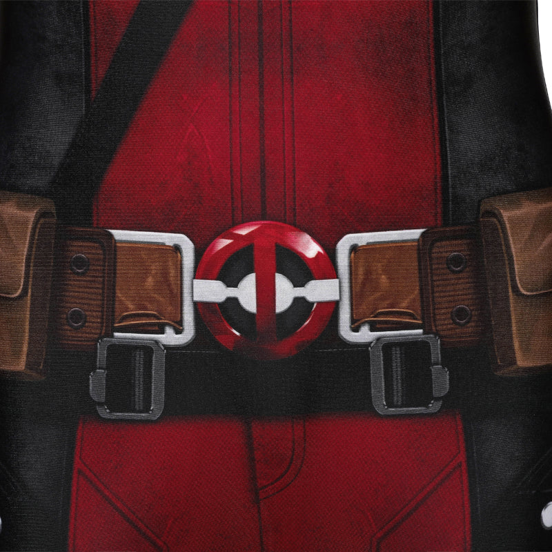 Deadpool Wade Wilson Kids Jumpsuit Cosplay Costume — in use