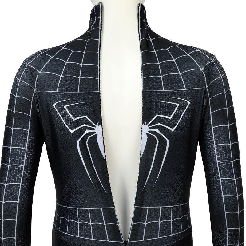 Spider-Man 3 Venom Eddie Brock Kids Cosplay Costume — back view