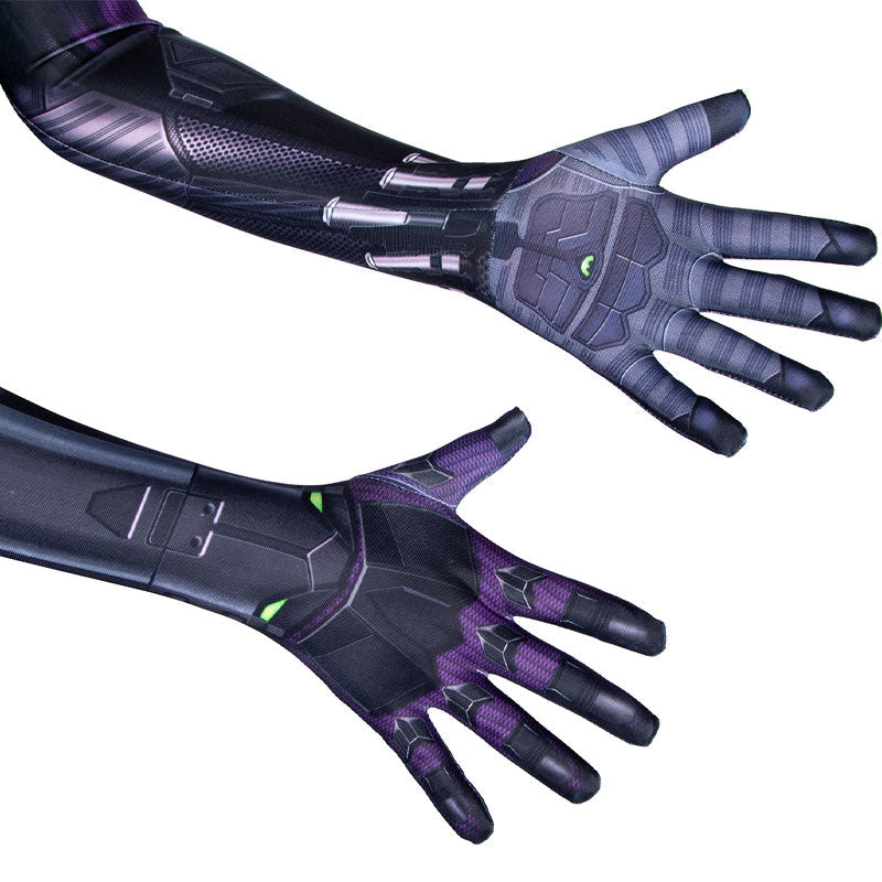 Marvel's Spider-Man Miles Morales Purple Reign Suit Kids Jumpsuits Cosplay Costume — back view