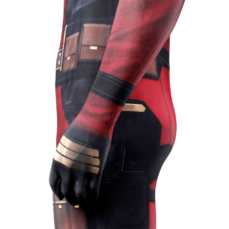 Deadpool 3 Wade Wilson Jumpsuit Cosplay Costume — Maroon — packaging