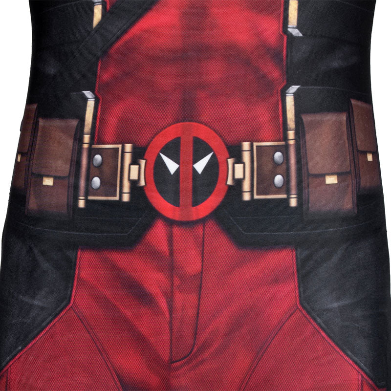 Deadpool 3 Wade Wilson Kids Jumpsuit Cosplay Costume — back view