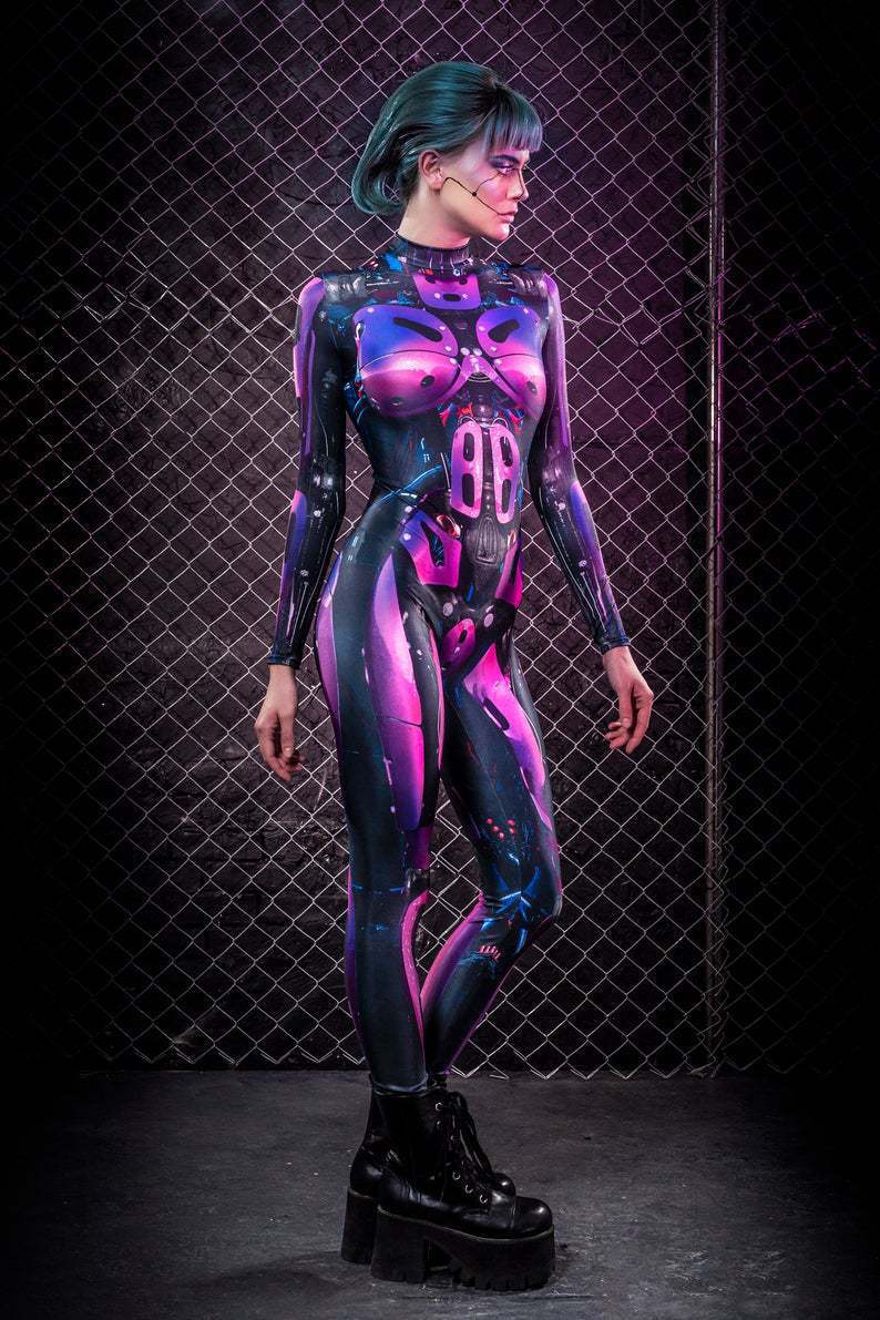 Bodysuit Cosplay Robet Cosplay Halloween — side view