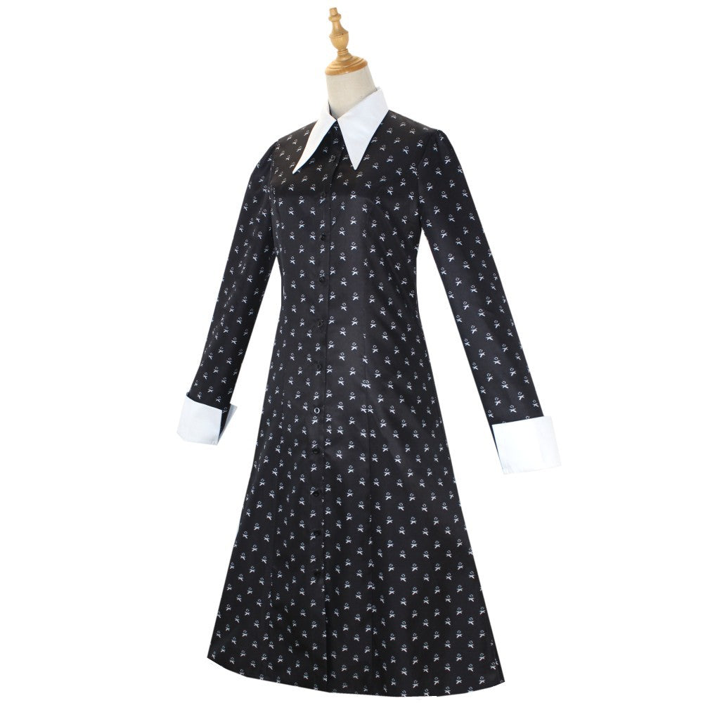Cos Costume Halloween Wednesday Adams Black | Magic Stories