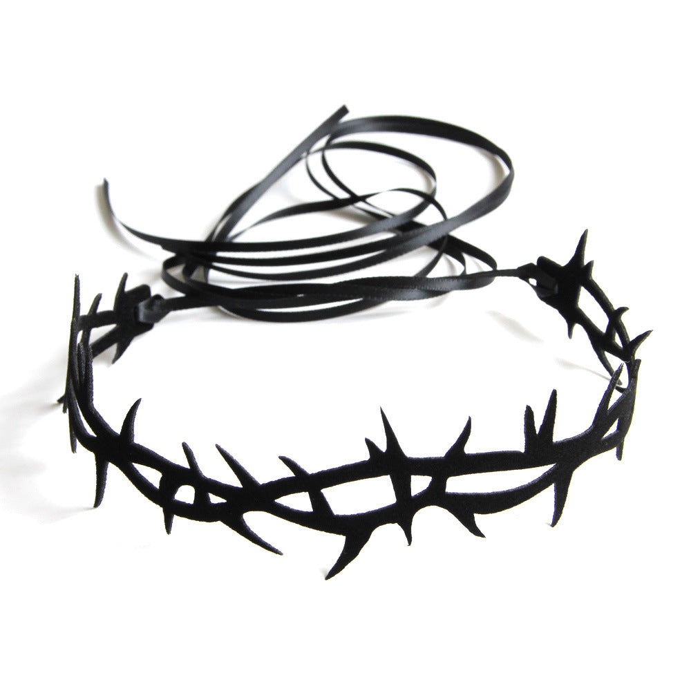 Halloween Witch Cosplay Thorns Necklace — side view