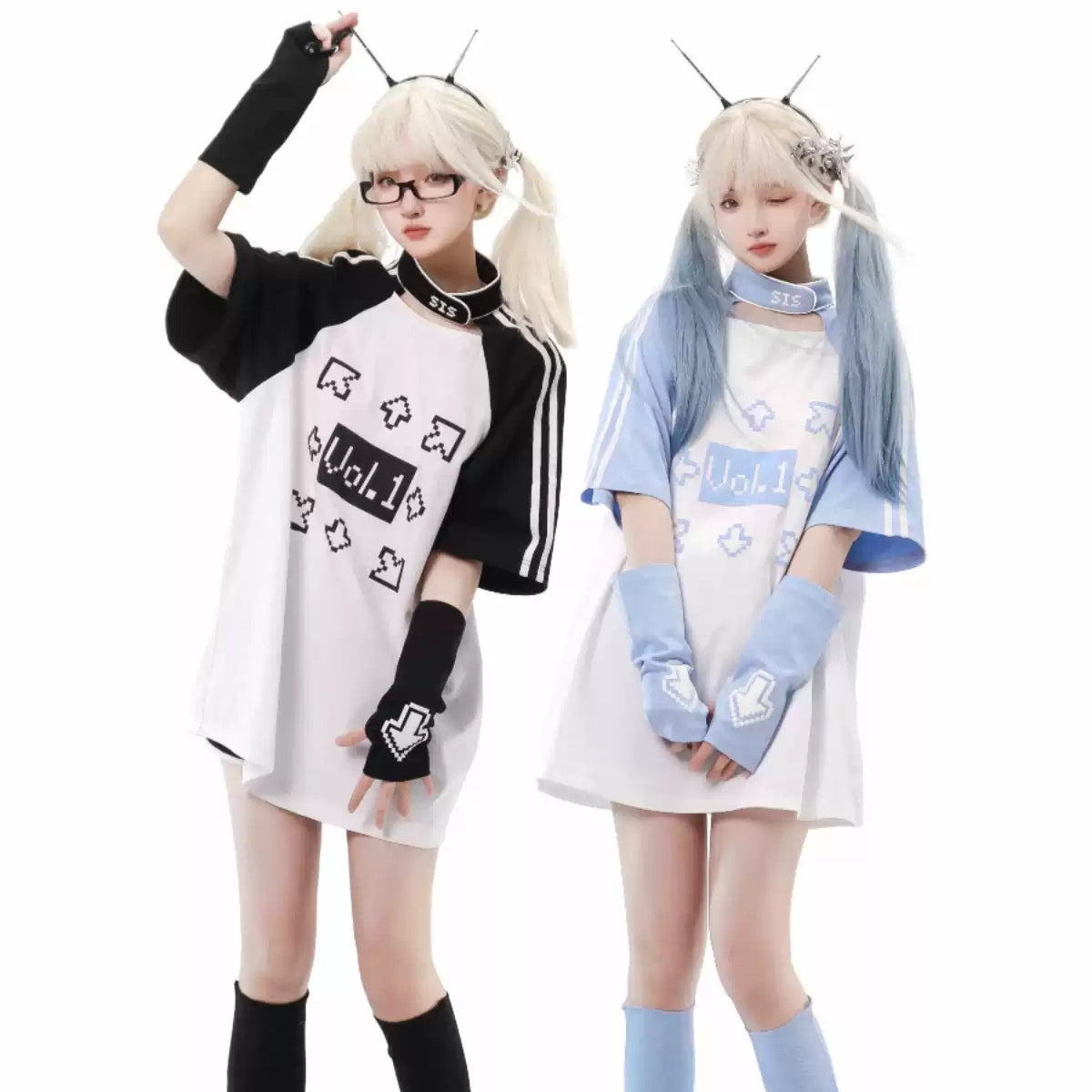 Original Anime-style Short-sleeve T-shirt And Shorts Set