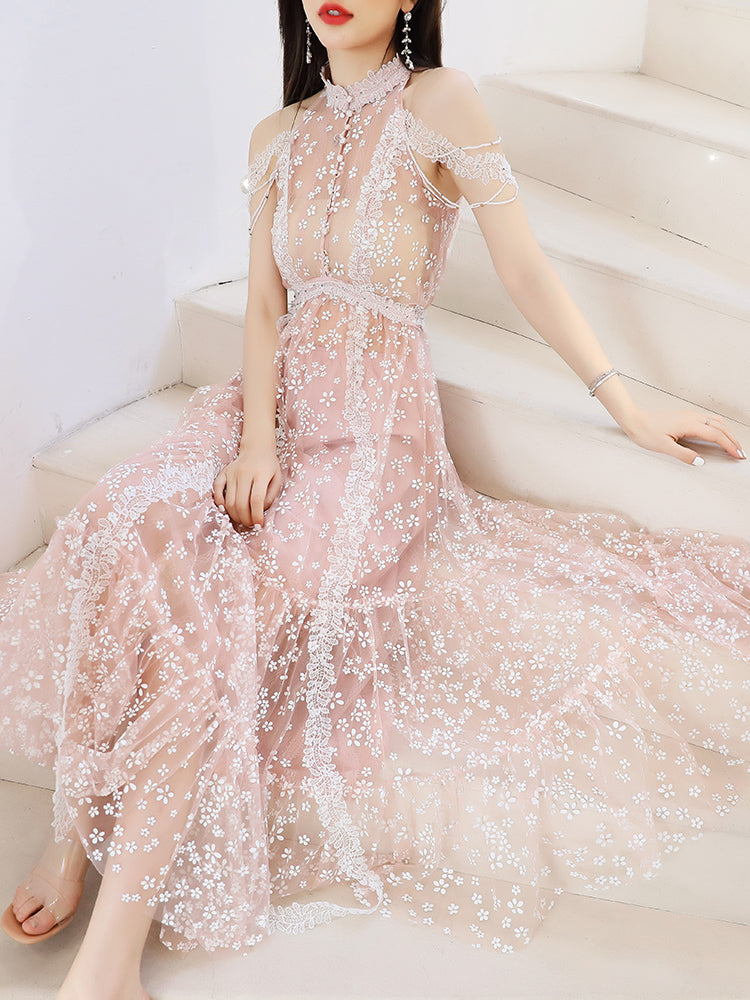 Floral Fairy Dress Small Fairy Super Fairy Long Dress French Style — packaging