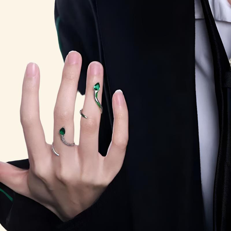 Green Snake Ring — back view