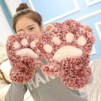 Plush Teddy Bear Paws Paw Gloves Birthday Gift — side view
