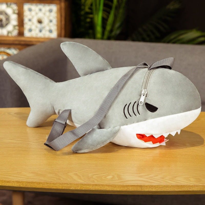 Plush Toy Oceanarium Shark Doll Children's Backpack — packaging