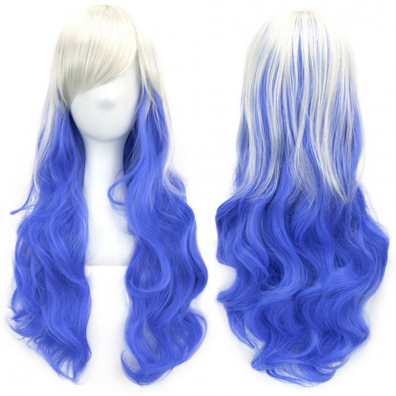 Colorful Cosplay Wig For Dance Parties — back view