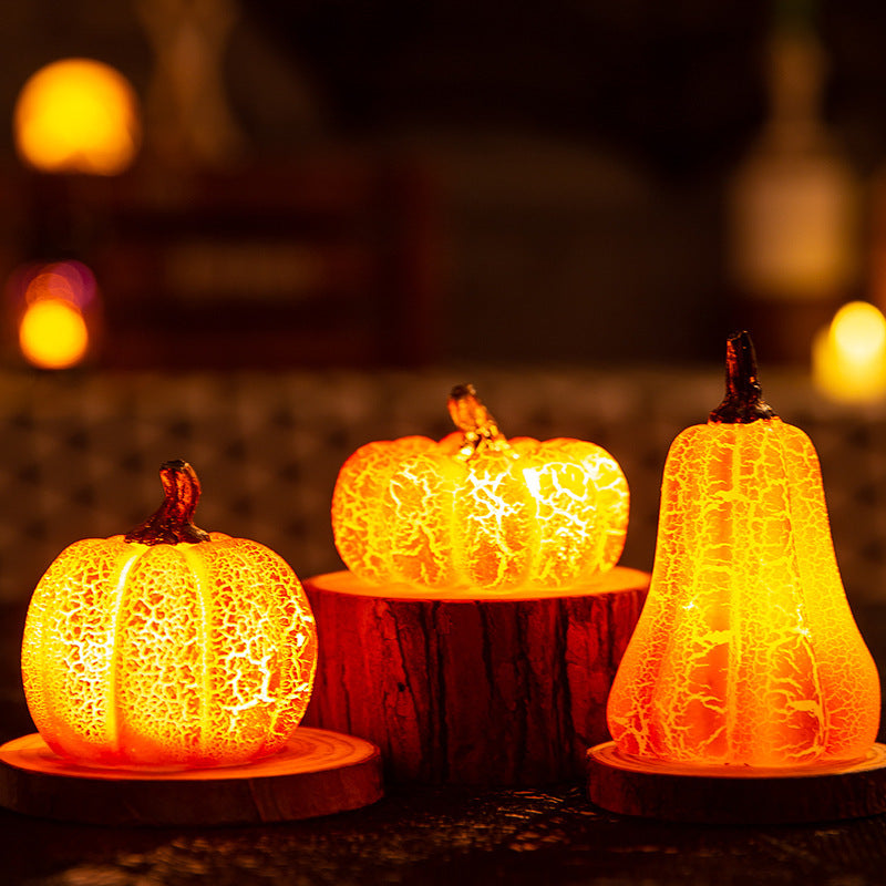 Halloween Pumpkin Lantern LED — side view