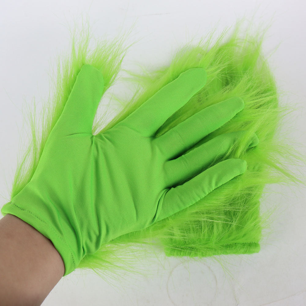 Christmas Mask Furry Gloves Cosplay Holiday Props Peripheral — side view