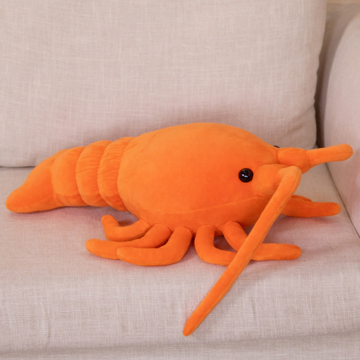 Orange Lobster Large Pillow Plush Toy Grab | Magic Stories