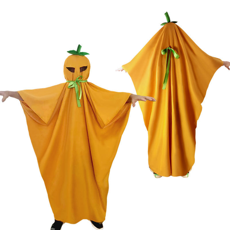 Kids' Pumpkin Cloak - Halloween Costume — back view