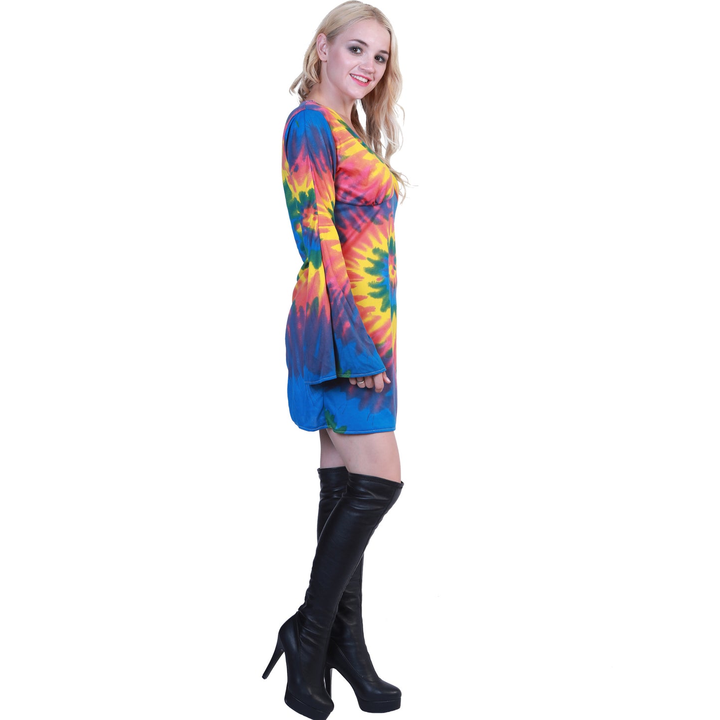 Halloween Cosplay Costume Lady Rendering Hippie Outfit — detail