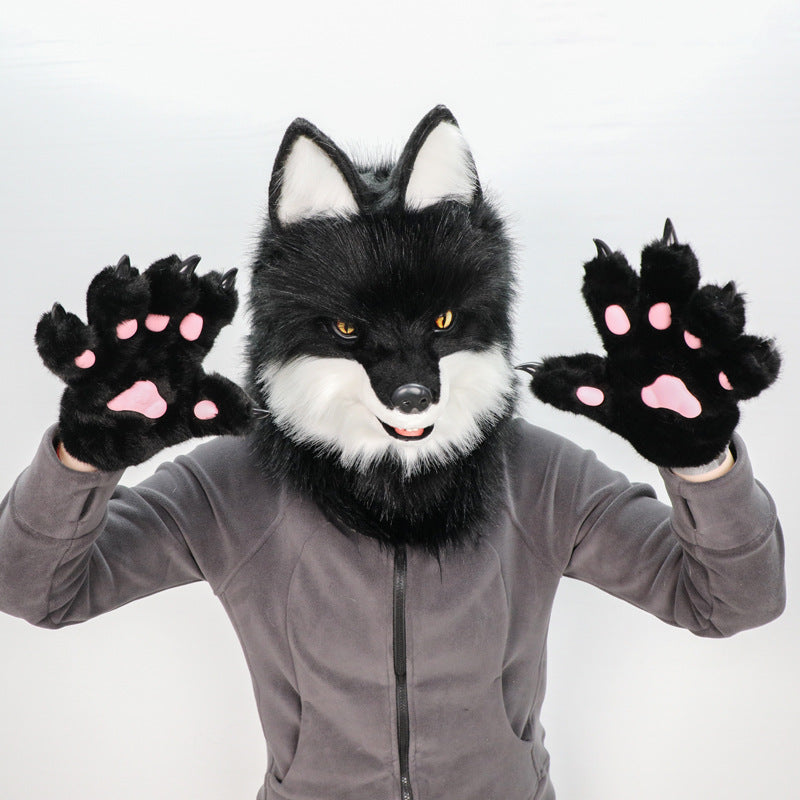 Plush Fox Headgear Cosplay Prop — detail