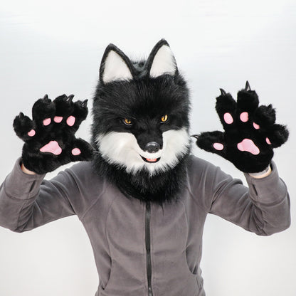 Plush Fox Headgear Cosplay Prop — detail