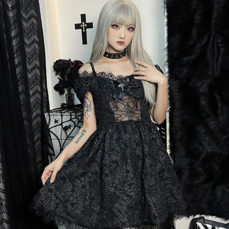 Dark Halloween Gothic Short Dress | Magic Stories