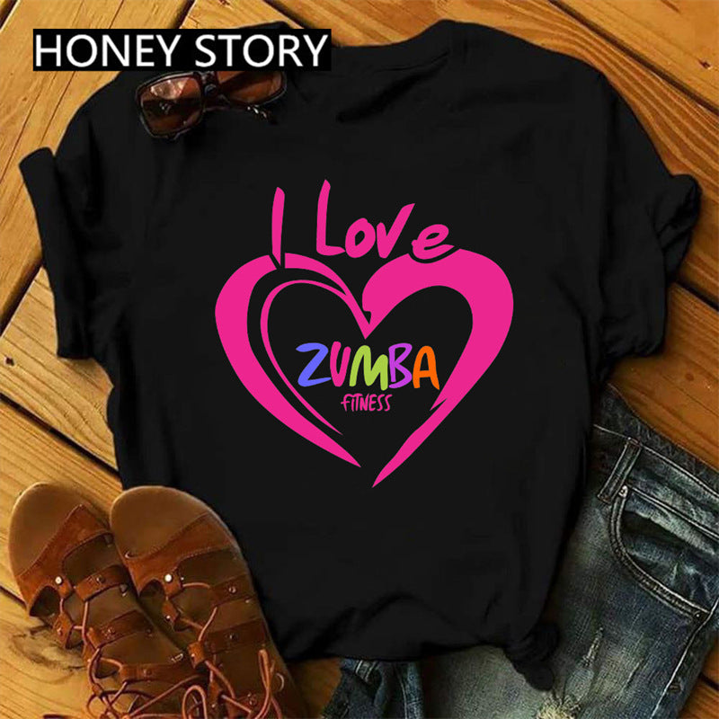 Dance Watercolor Printing Women's T-shirt | Magic Stories