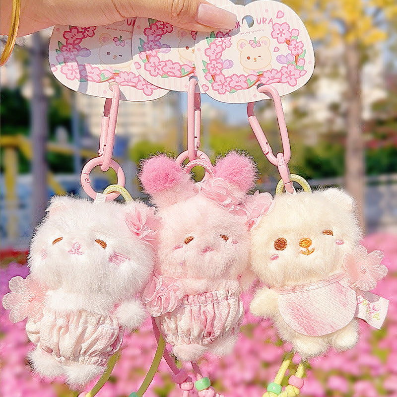 Cute Cherry Blossom Kitten Plush Storage | Magic Stories