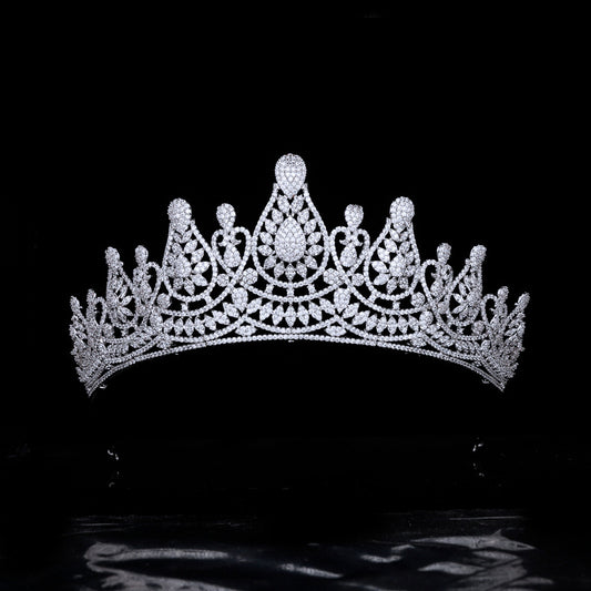 Tiara Micro-inlaid Zircon Crown Wedding | Magic Stories