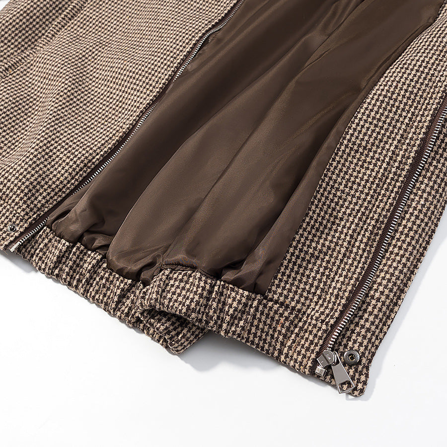 Casual Plaid Pilot Jacket Jacket For Women — detail