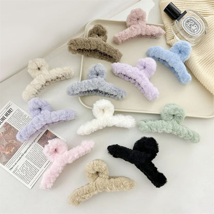 Korean Style Solid Color Plush Shark Clip | Magic Stories