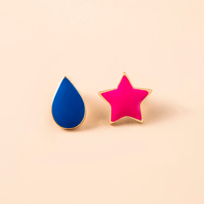 Cosplay Anime Hunter x Hunter Hisoka Earrings Enamel Teardrop Star Stud Earrings — packaging