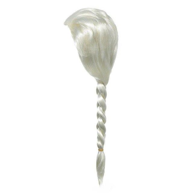 Princess Headdress Silver For Children Brown Cosplay Wig Props — back view