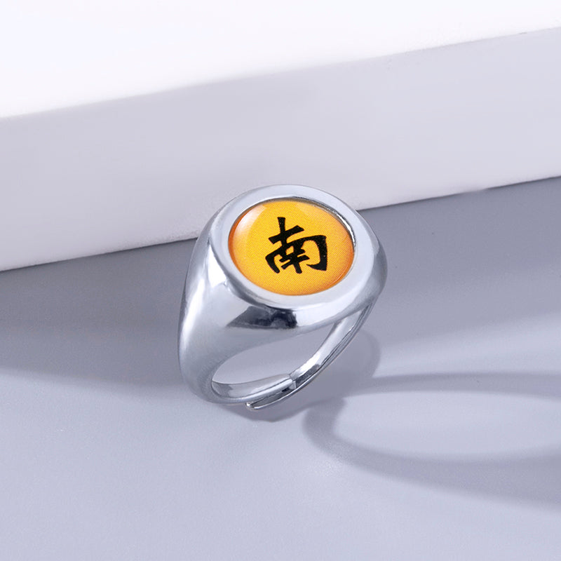 Cosplay Anime Akatsuki Member Sign Ring — side view